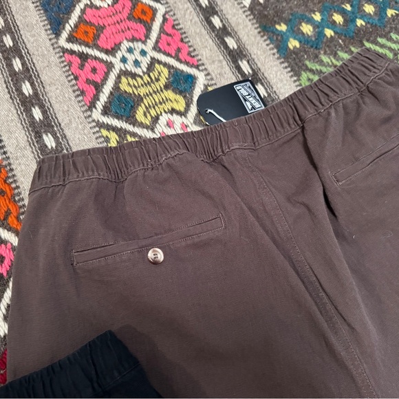 Benny Gold & The Hundreds Canvas Shorts XL NWT Black Brown - Picture 6 of 8